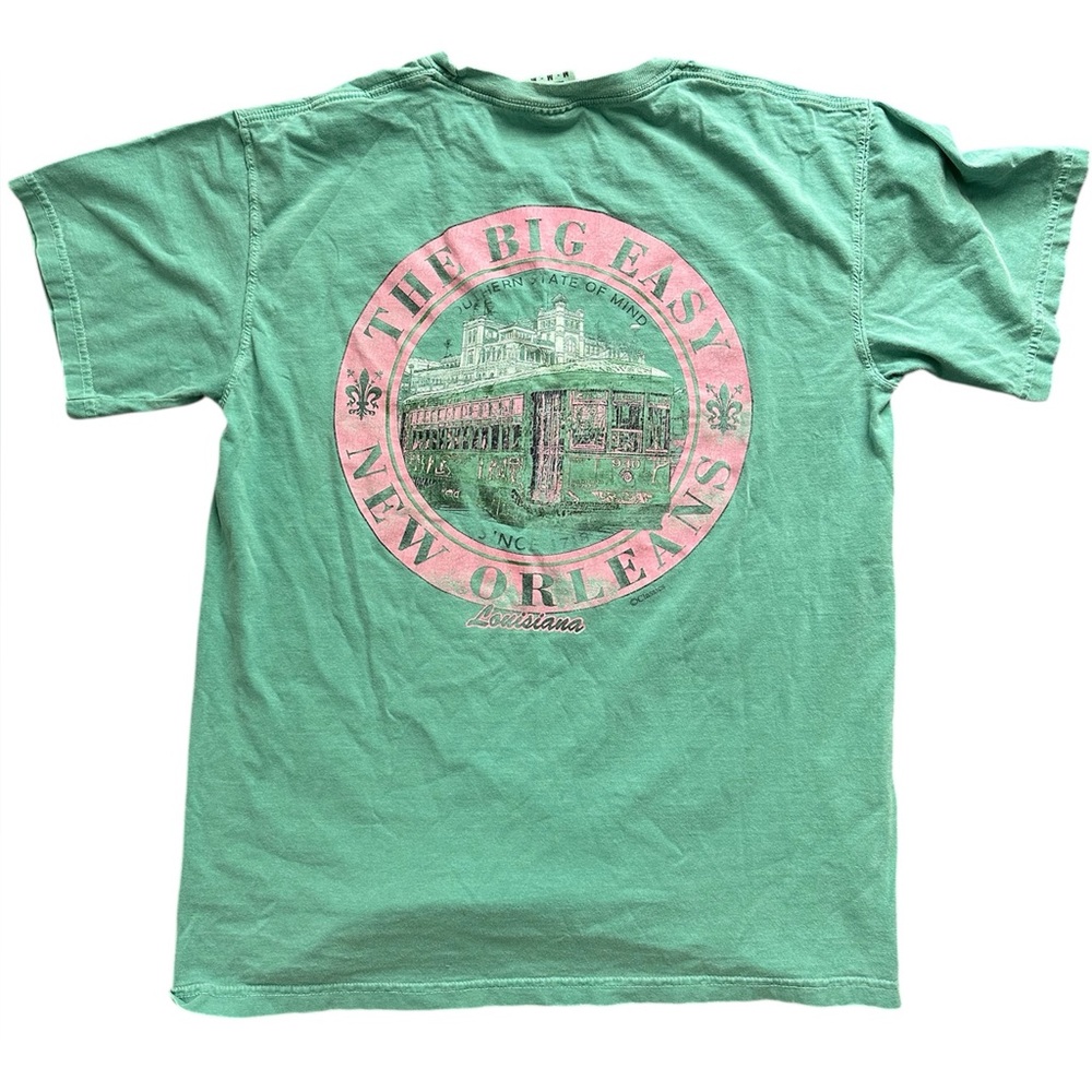 Comfort Colors NOLA New Orleans Graphic T-Shirt GUC M big easy souvenir